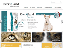 Tablet Screenshot of everland-petfood.com